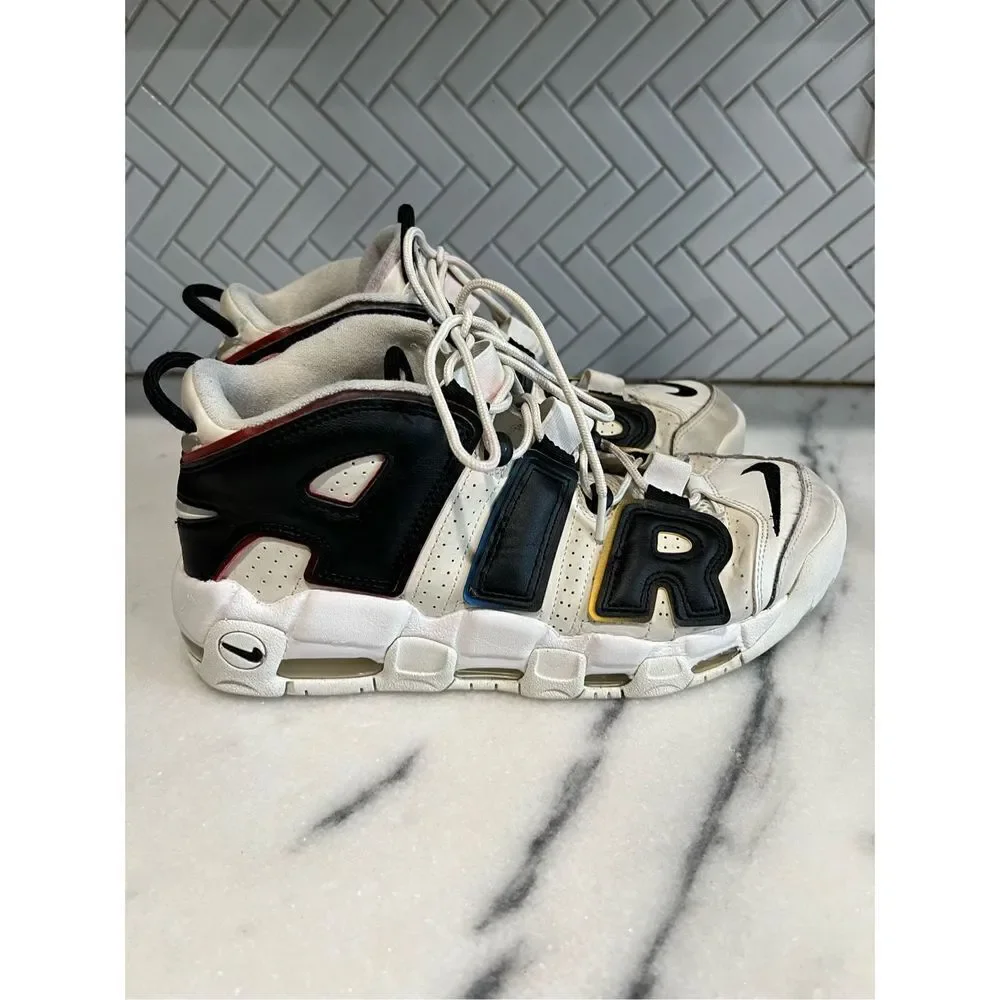 Nike Air More Uptempo '96 Primary Colors Sail Black Multicolor DM1297-100 SZ10.5